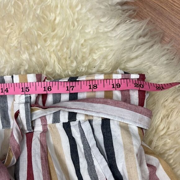 Forever 21+ Striped Cotton Paper Bag Shorts 3X - Picture 6 of 6